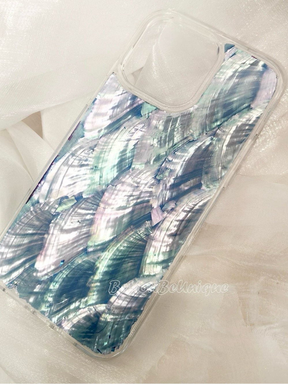 Abalone Shell I PHONE 16 PLUS Case in Blue & Green